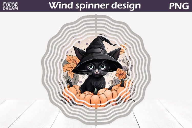 Cat Wind Spinner | Kids Halloween Wind Spinner example image 1