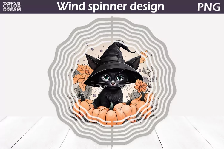 Cat Wind Spinner | Kids Halloween Wind Spinner