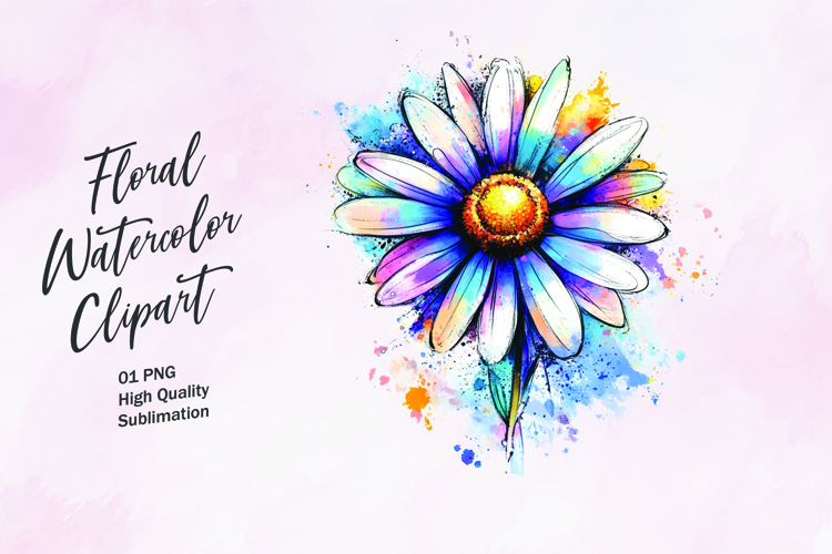 Watercolor Flowers Image 12