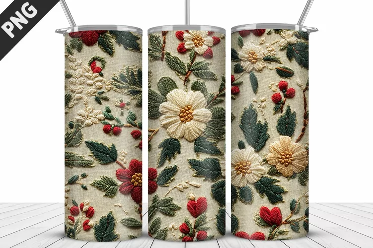 3D Daisy Flowers 20oz Tumbler Wrap | Sublimation Design
