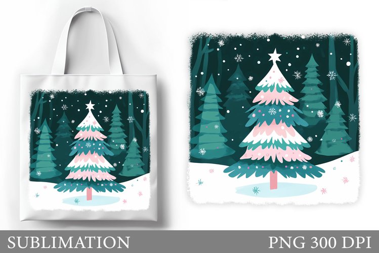 Christmas Tree Tote Bag. Christmas Tote Bag Design example image 1
