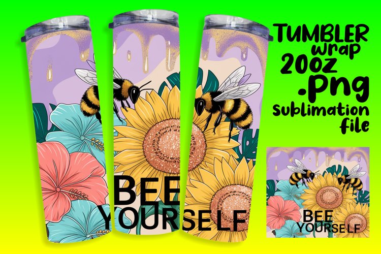 UNIQUE 20oz Tumbler Artwork , Bee