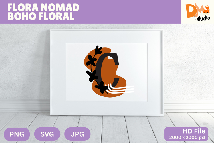 Flora Nomad Boho Floral Monogram