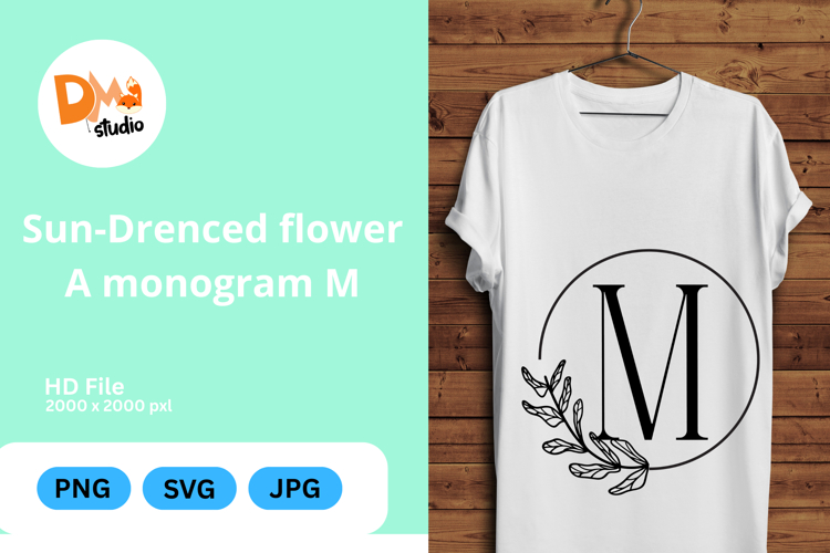Sun-Drenched Flower Monogram