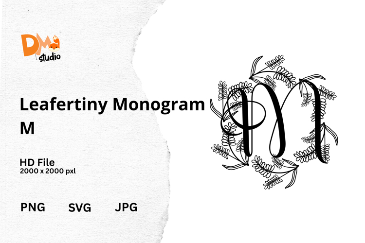 Floral Monogram Letter Svg