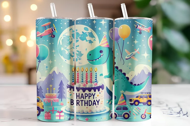 Happy Birthday Tumbler Wrap | Sublimation | Tumblers