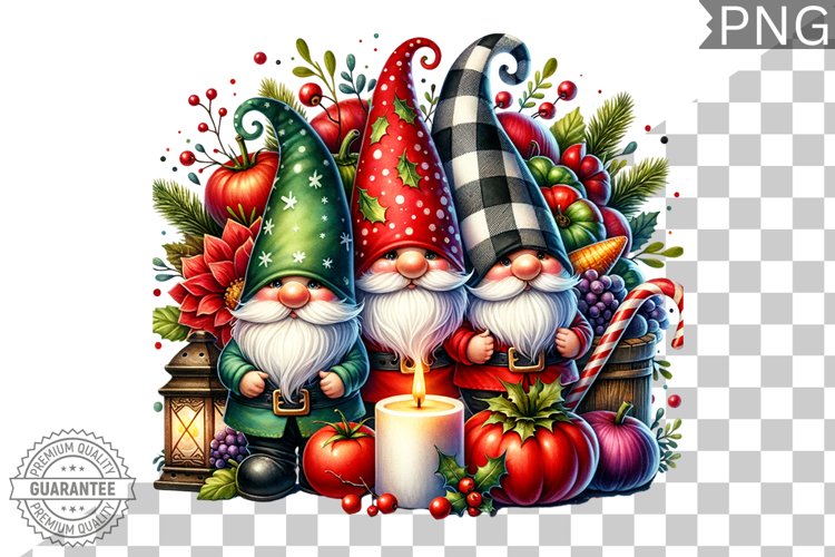 Christmas Gnome Sublimation - Clipart PNG Design