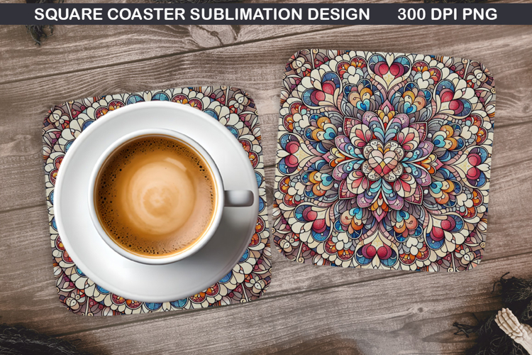 Christmas Coaster Sublimation, Christmas Coaster PNG Design