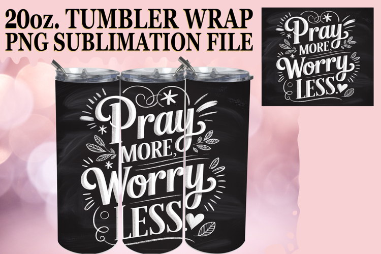 WHIMSICAL SUBLIMATION 20oz TUMBLER WRAP, Religious