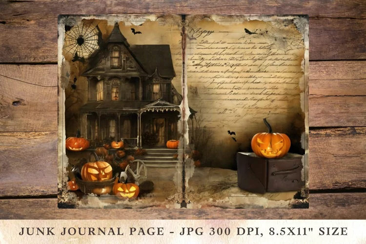 Printable Junk Journal Pages halloween 43