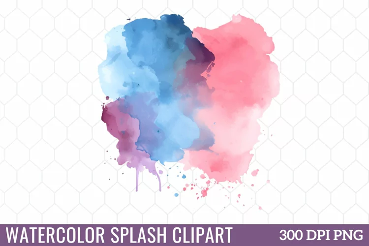 Watercolor Splashes Clipart