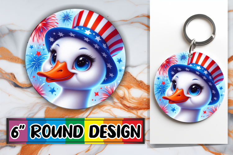 Radiant Round Sublimation Coasters, USA Animals