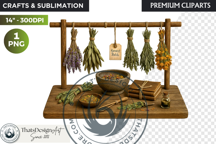 Cosy Witchs Apothecary magic Clipart PNG witchcraft graphic