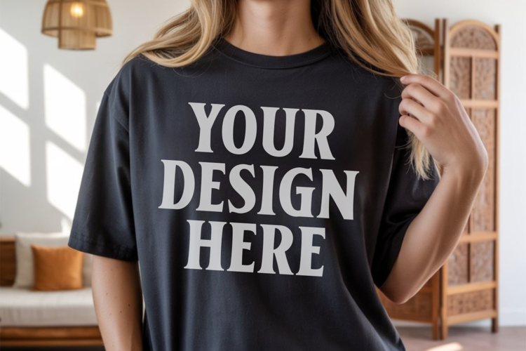 Black Tshirt Mockup