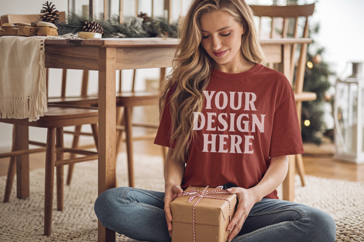 Brick Christmas Comfort Colors 1717 T-shirt Mockup