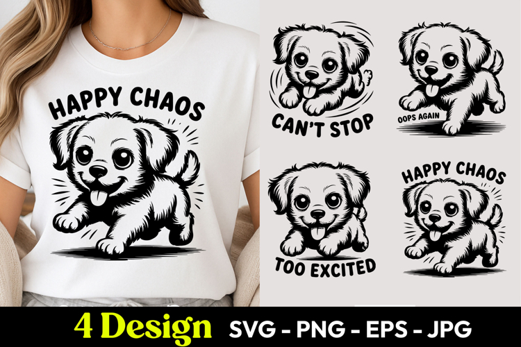 Happy Chaos Dog SVG PNG