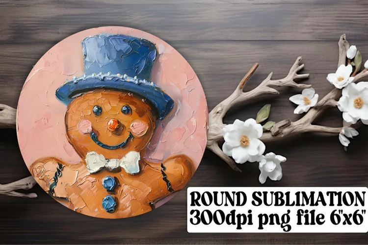 Blissful Keychain Circle Style, Gingerbread