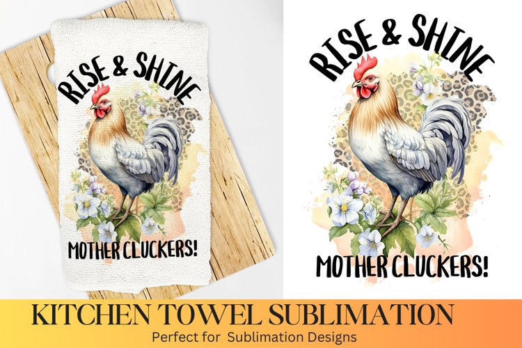 Rise & Shine, Farmhouse Kitchen Towel, Kitchen Towel example image 1
