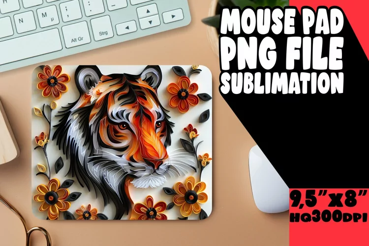 Kitty Charm Sublimation Mouse Pad - 3D Cat