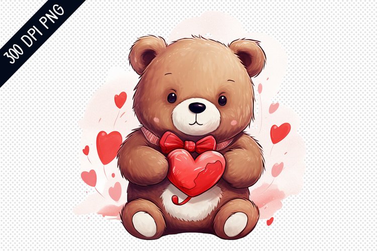 Valentine Bear Sublimation - Valentine Sublimation Design