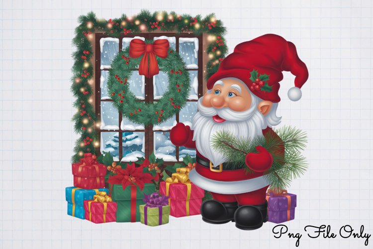 Christmas Festive gnome clipart PNG