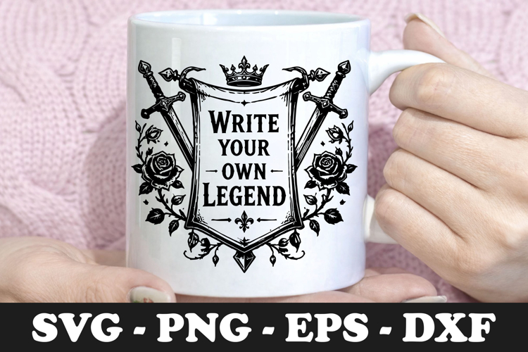 Write Your Own Legend Fantasy Banner SVG Design