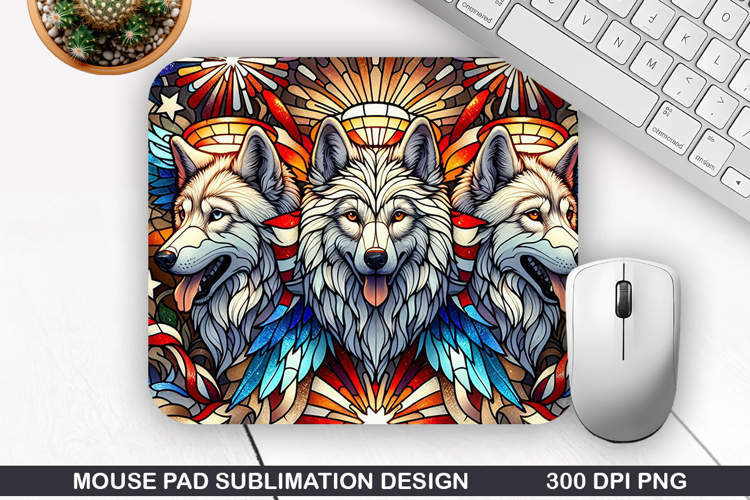 Dog Mouse Pad Sublimation, 4th Of July Mouse Pad PNG Design