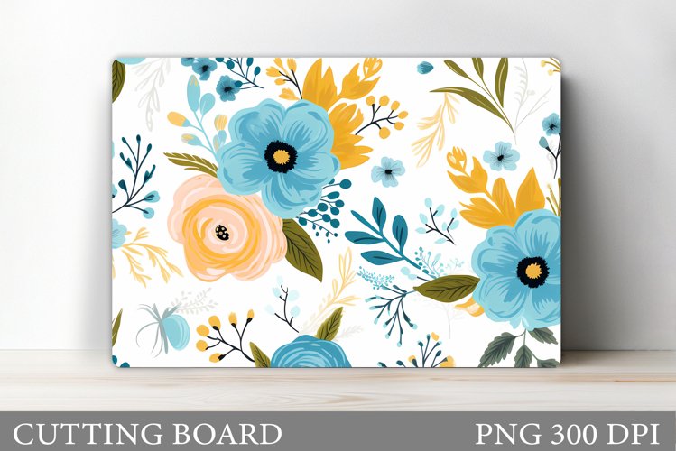 Flowers Cutting Board Design. Flowers Sublimation example image 1