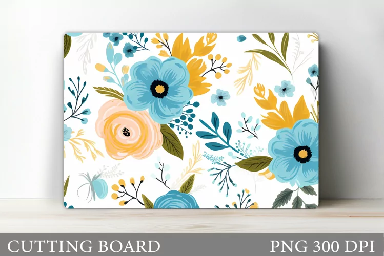 Flowers Cutting Board Design. Flowers Sublimation