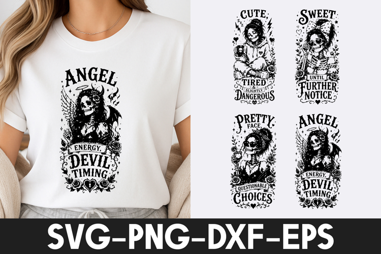 Angel Devil Energy Pretty Dangerous SVG PNG