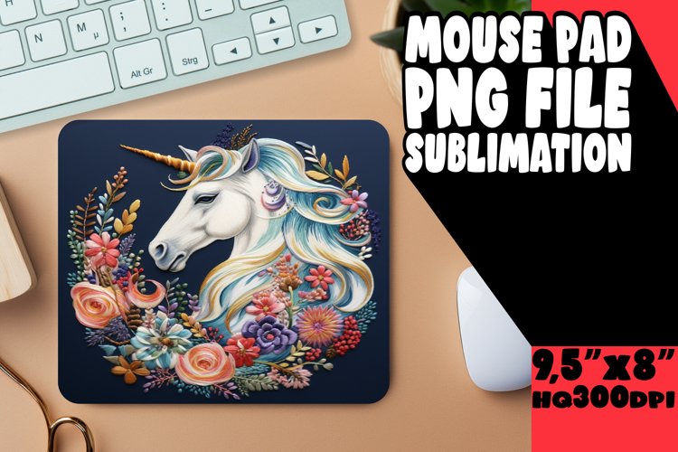 Enchanting Embroidered Unicorn Pad
