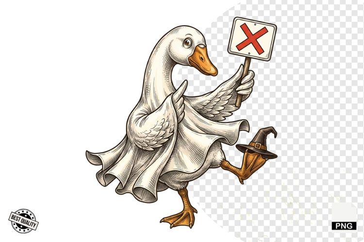 Halloween Ghost Goose PNG