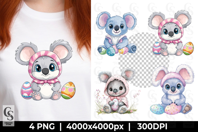 Koala with Eggs PNG Clipart