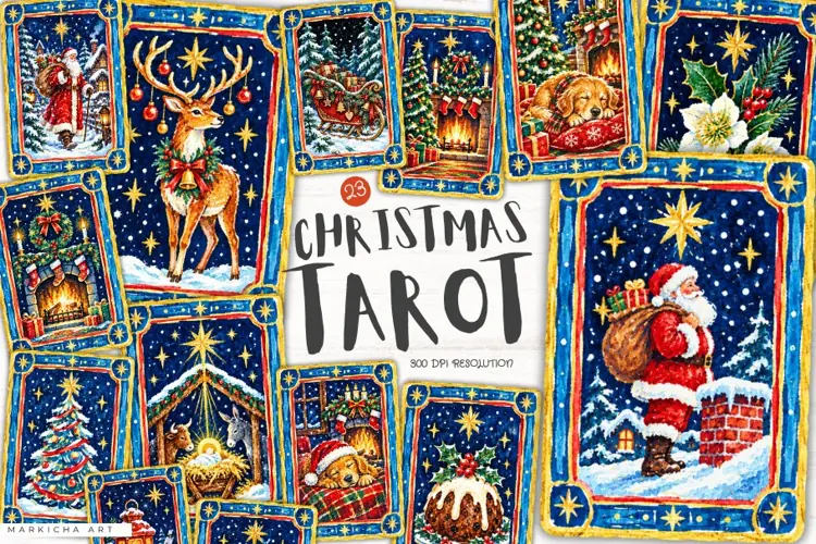 Christmas Tarot Cards PNG