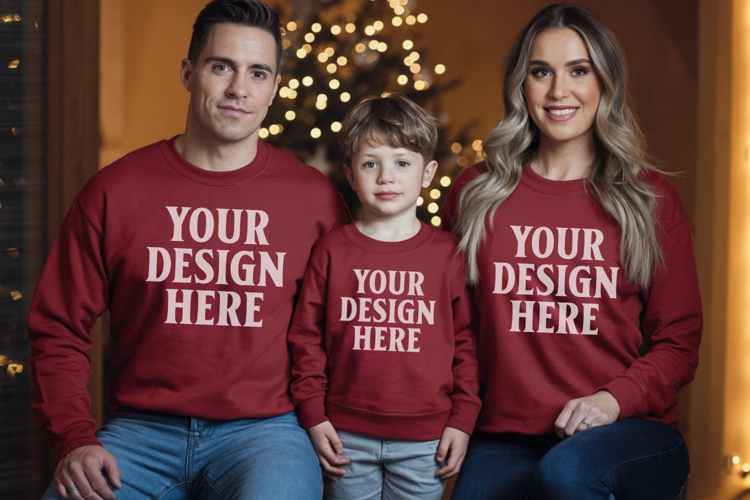 Christmas Family Group Tshirt Mockups