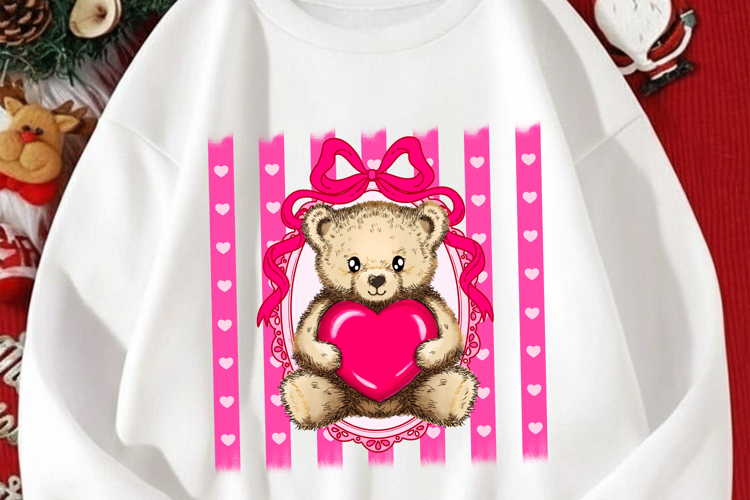 Valentines Teddy Bear Png, Valentine Heart Png, Valentine