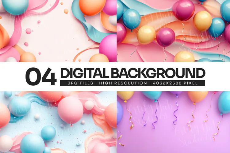 Pastel Balloon Abstract Background