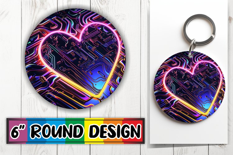 Love-Filled Sublimation Circles example image 1