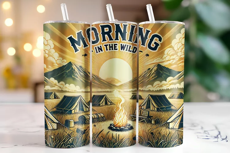 Morning in the Wild Tumbler Wrap | Sublimation | Tumblers