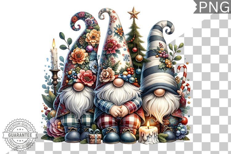 Christmas Gnome Sublimation - Clipart PNG Design