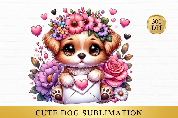 Cute dog sublimation, Animal clipart