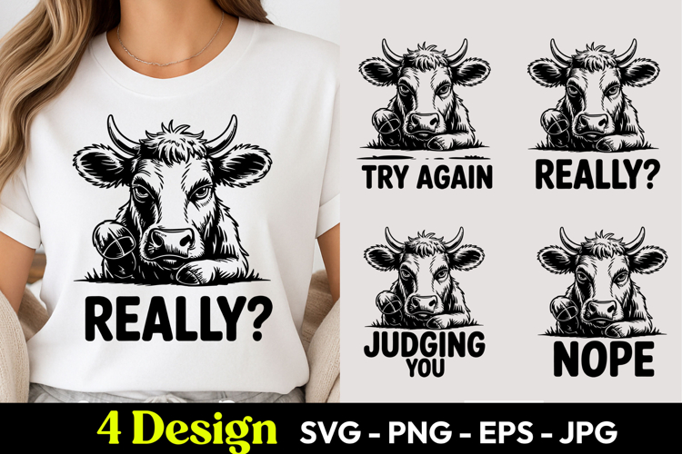Cow Judging You Funny SVG PNG
