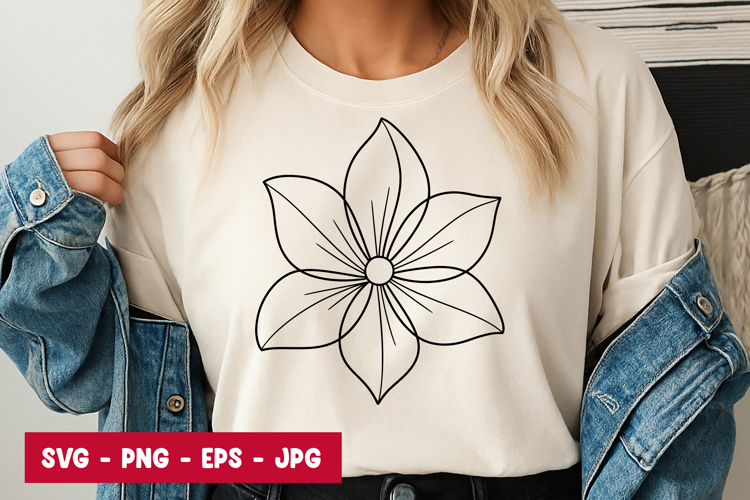 Abstract Flower Sketch SVG