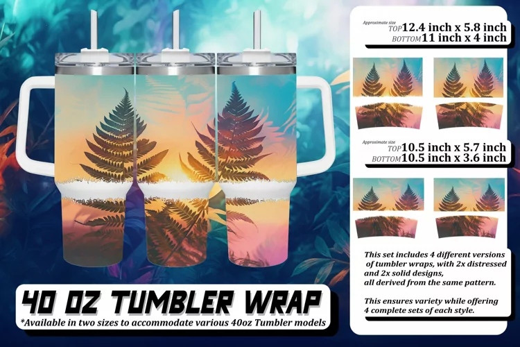 Vibrant Retro Flower Tumbler 40oz: Sublimation Charm