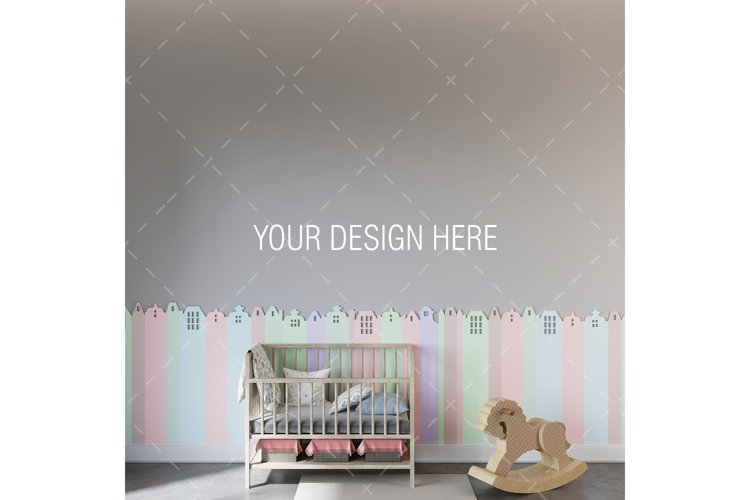 Baby Room Wall Mockup, Interior Mockup (2329592)