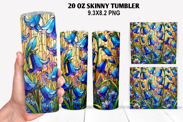 Flower Skinny Tumbler 20oz Wrap Design, Spring Tumbler Wrap