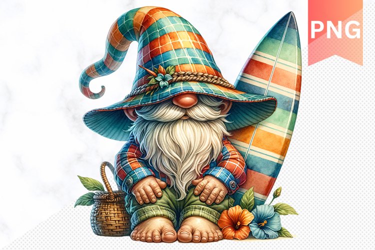 Summer Gnome Sublimation - Clipart PNG