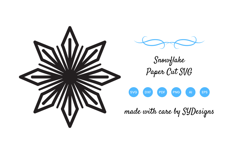 Snowflake Paper Cut SVG - Christmas Decoration Papercut