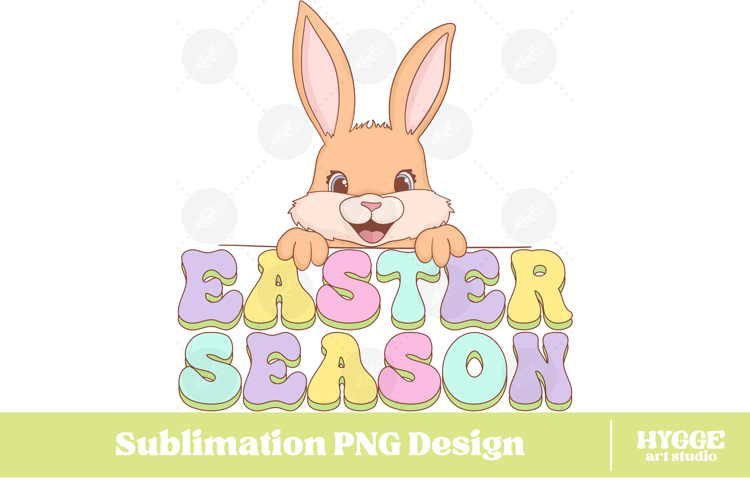 Easter Bunny Sublimation PNG Chick Farm Hip Hop Spring Joy
