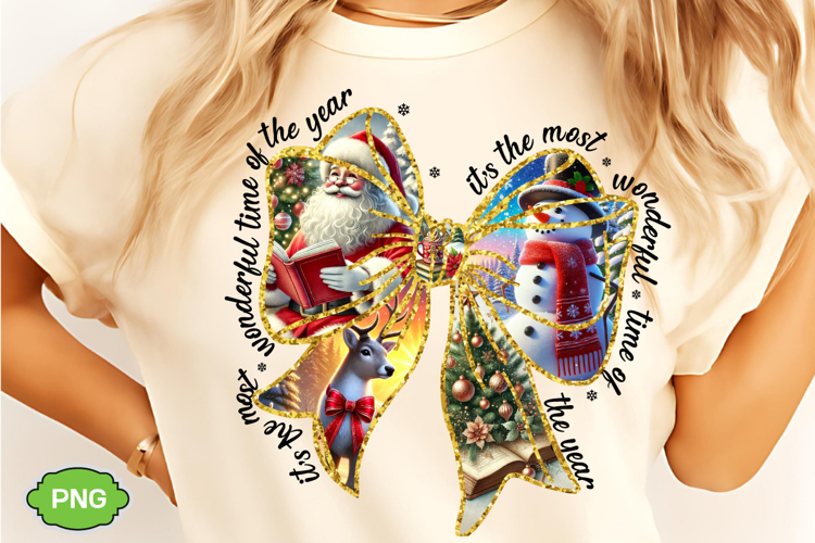 Its The Most Wonderful Time Of The Year PNG, Christmas Bow